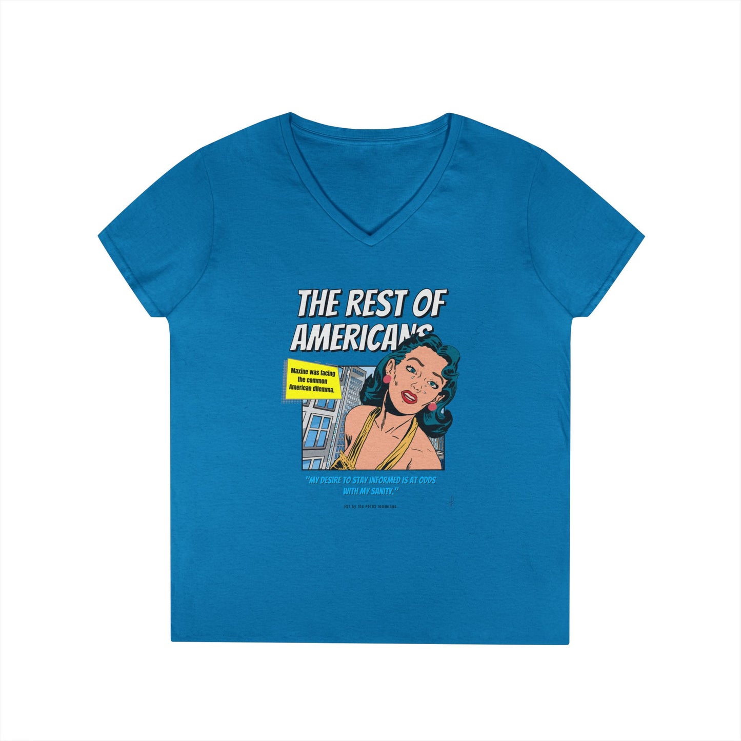 'The rest of Americans' - V-Neck T-shirt