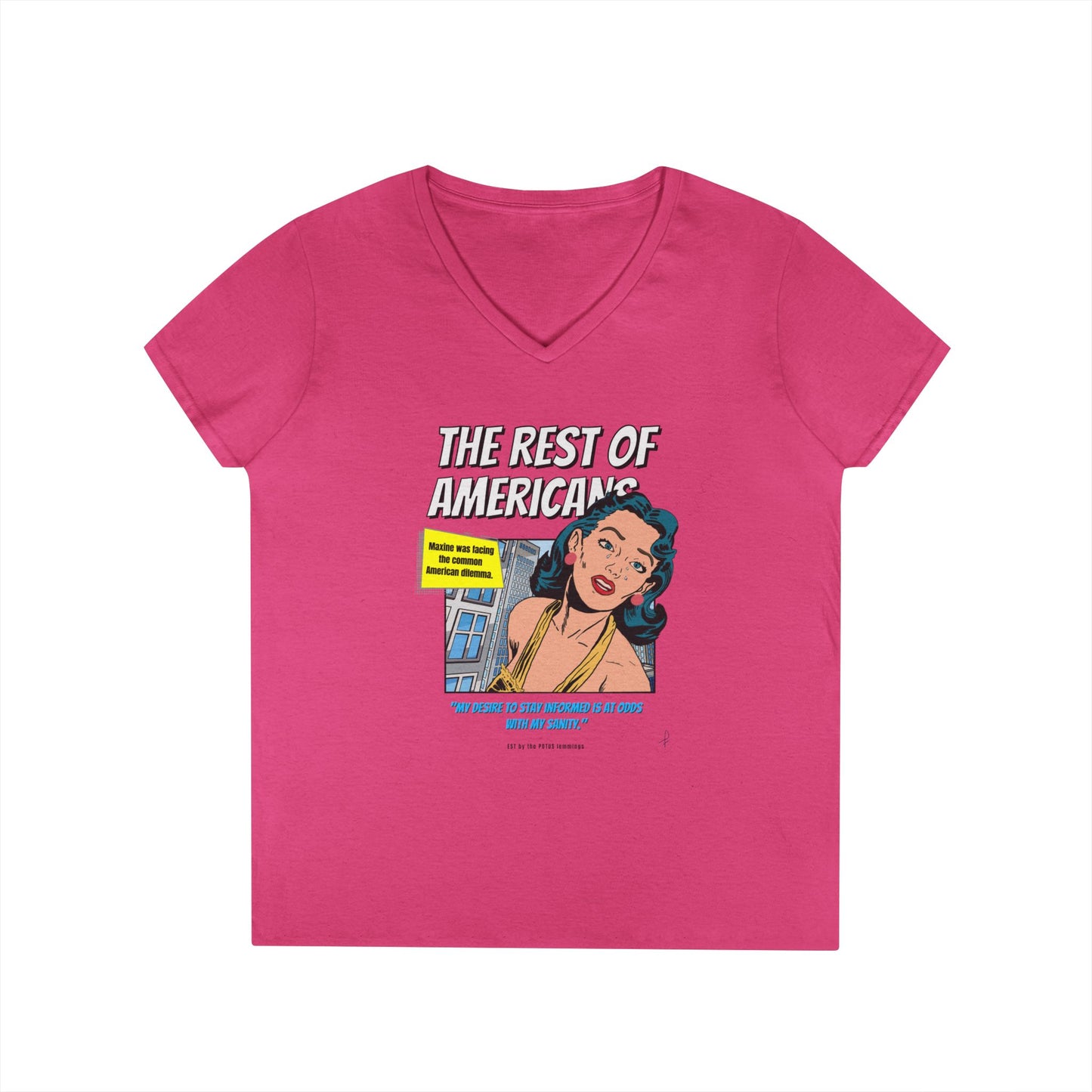 'The rest of Americans' - V-Neck T-shirt