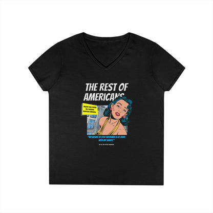 'The rest of Americans' - V-Neck T-shirt