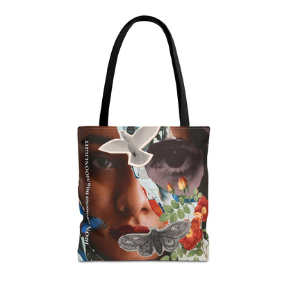 surreal art tote bag - memories to moonlight