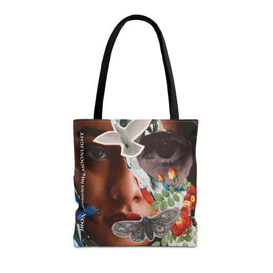 surreal art tote bag - memories to moonlight