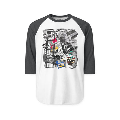 Nostalgia collage - Unisex Three-Quarter Sleeve Raglan Shirt